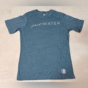 Next Level Women's Blue Just Water Short Sleeve Tee Shirt Large L SM 322